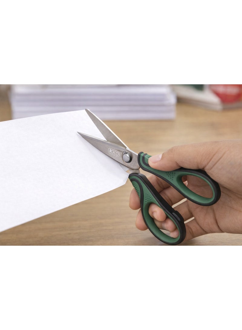 روكو مقص روكو متعدد الاستخدامات 6 إنش | شفرات من الفولاذ المقاوم للصدأ | مقبض مريح | لقص الورق والأعمال اليدوية - Image 3